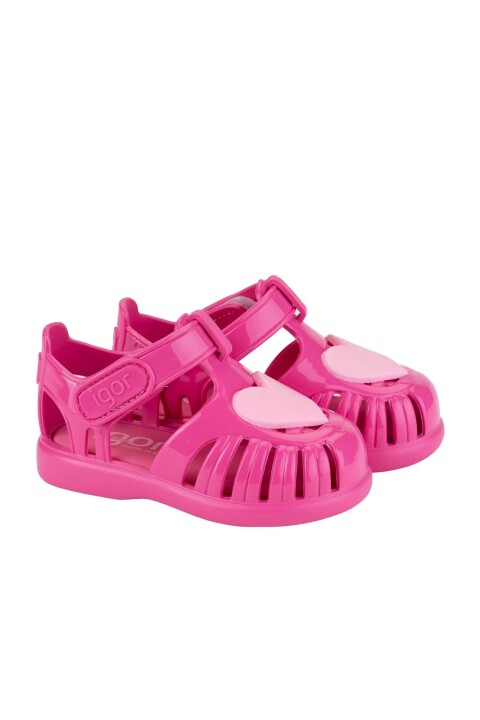 Kız Çocuk S10310 Tobby Gloss Love Sandalet - Pembe 