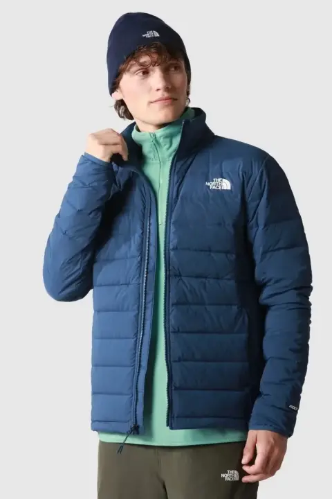 Erkek Belleview Stretch Kaz Tüyü Mont - Mavi 