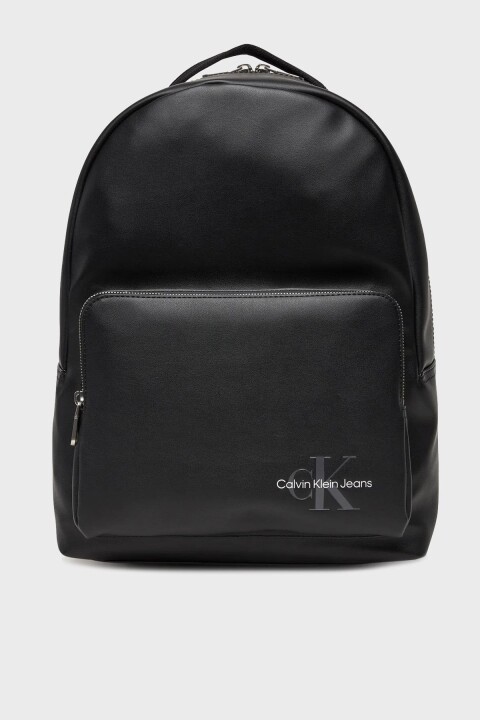 Unisex Ck Mono Logo Sırt Çantası - Siyah 