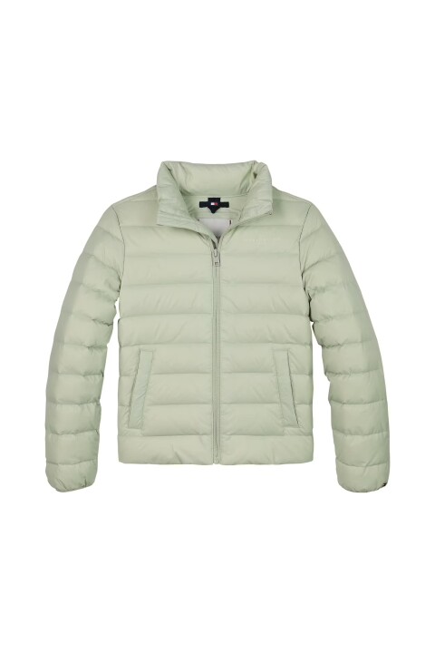 Unisex Çocuk Dik Yaka Hafif Şişme Mont - Açık Yeşil 