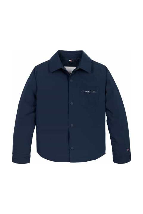 Unisex Çocuk Hafif Dolgulu Gömlek Ceket - Lacivert 