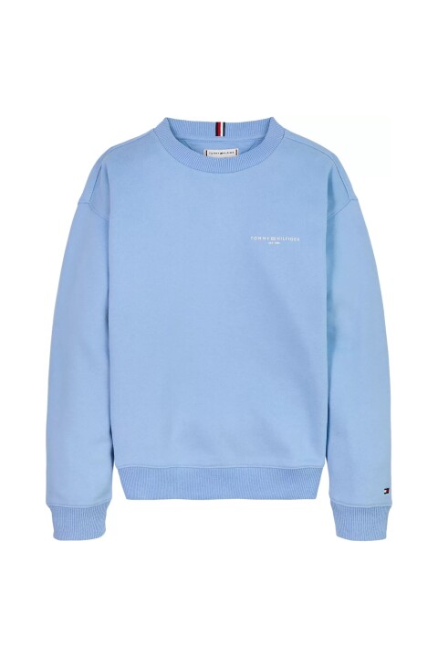 Unisex Çocuk Mini Corp Bisiklet Yaka Sweatshirt - Açık Mavi 