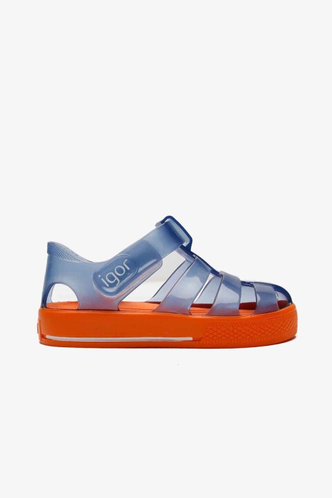 Unisex Çocuk Star Bicolor Sandalet - Mavi 