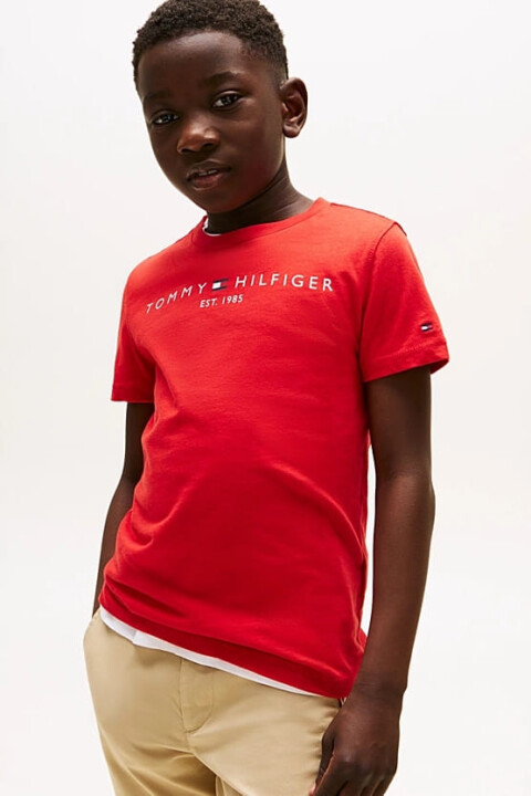 Unisex Çocuk Th Essential Cotton T-Shirt - Kırmızı 