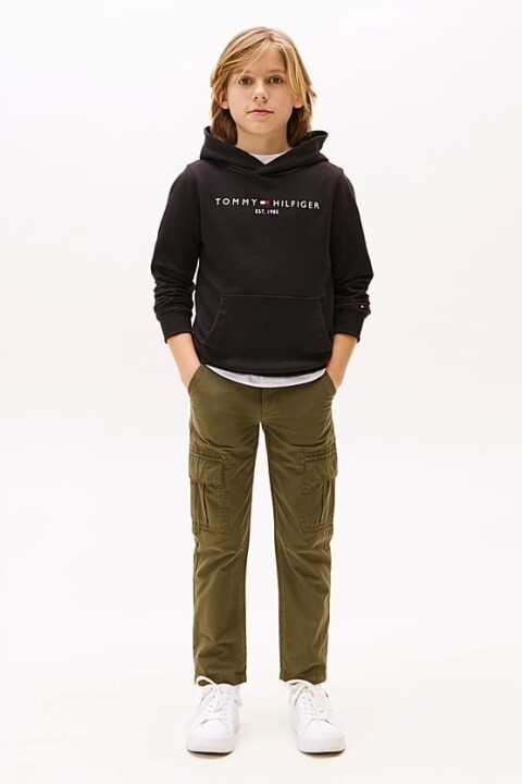 Unisex Çocuk Th Essential Hoodie Kapüşonlu Sweatshirt - Siyah 