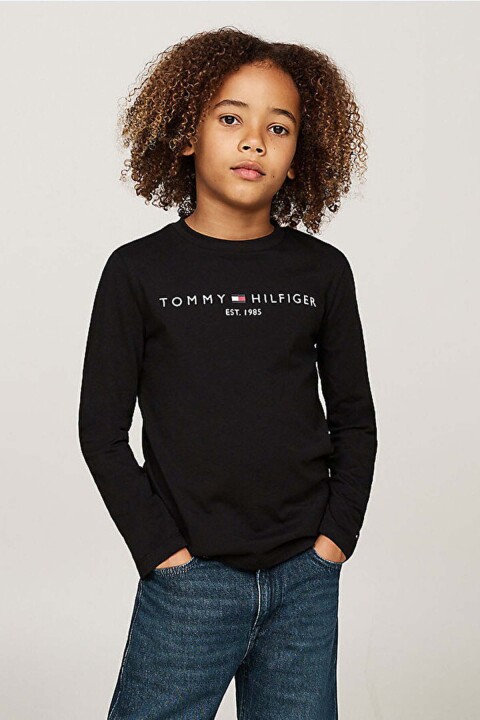 Unisex Çocuk U Essential L/S Uzun Kollu T-Shirt - Siyah 