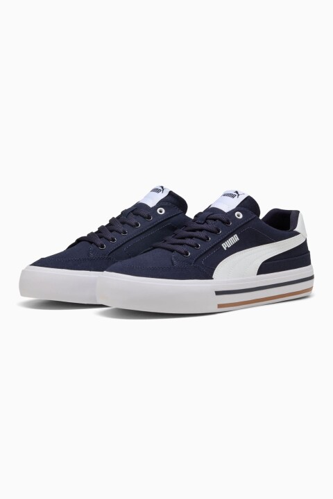Unisex Court Classic Vulcanised Sneakers - Lacivert 