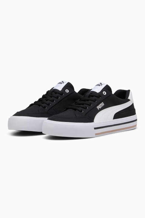 Unisex Court Classic Vulcanised Sneakers - Siyah 